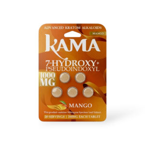 kama 7 hydroxy + pseudoindoxyl chewable tablets mango 200mg per tablet